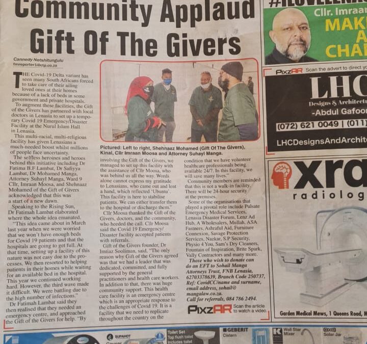 Community Applauds Gift Of The Givers